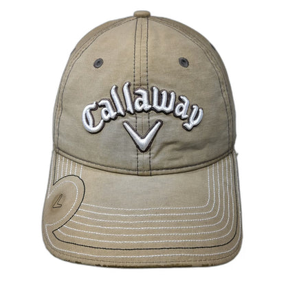 New Era Callaway Odyssey Golf Hat Beige One Size Baseball Cap Strapback Logo