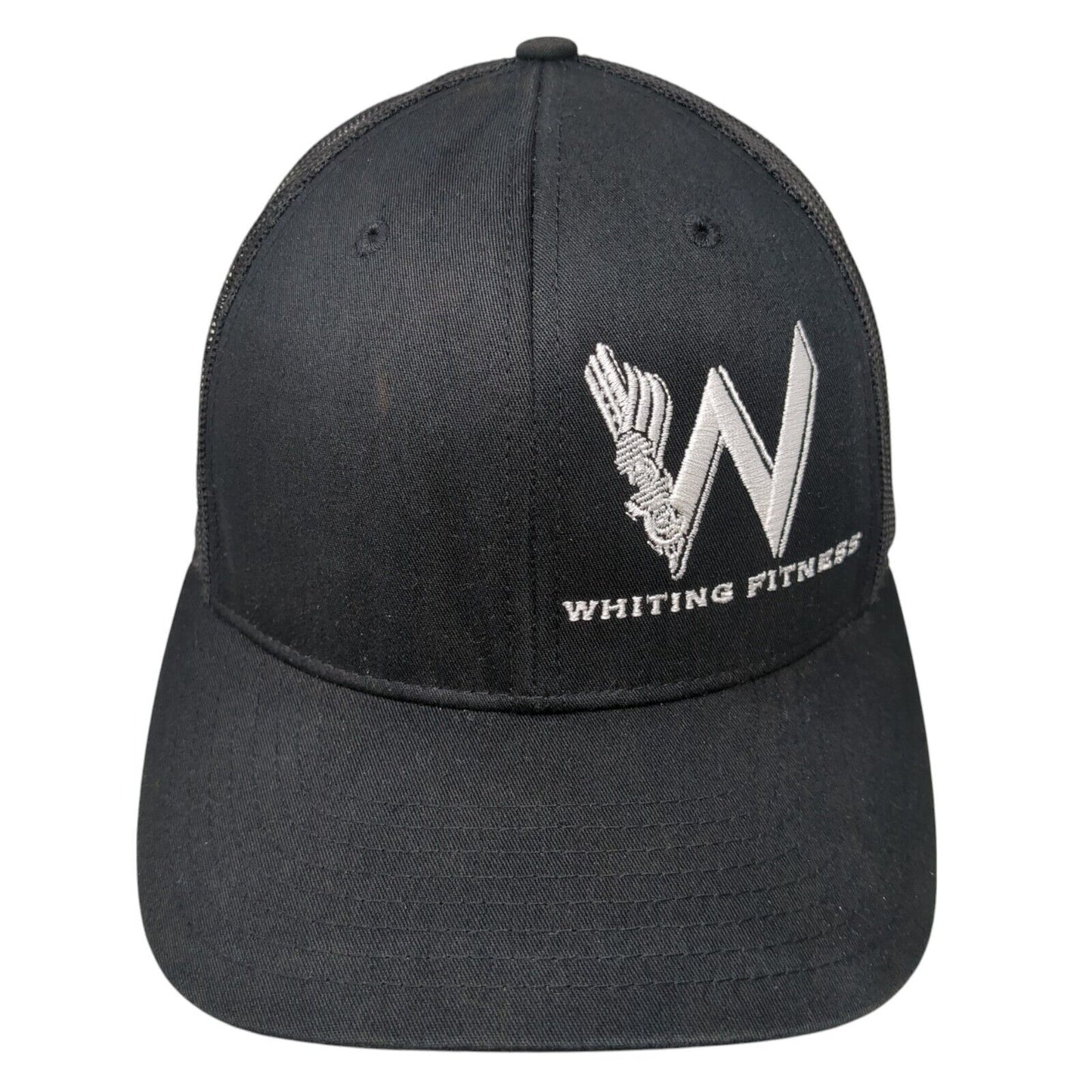 Whiting Fitness Snapback Trucker Hat Black One Size Mesh Back Richardson