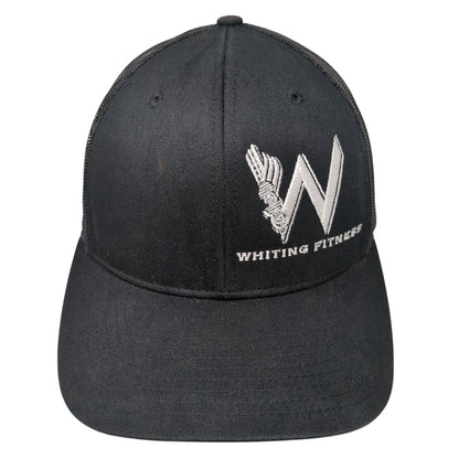 Whiting Fitness Snapback Trucker Hat Black One Size Mesh Back Richardson