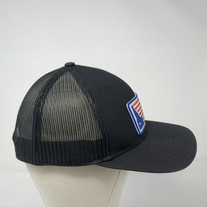 Idaho Flag Patch Snapback Mesh Back Trucker Hat Black Small Richardson