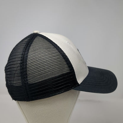The North Face Trucker Hat White Black OS Mesh Back Snapback Logo Hat Sun Visor