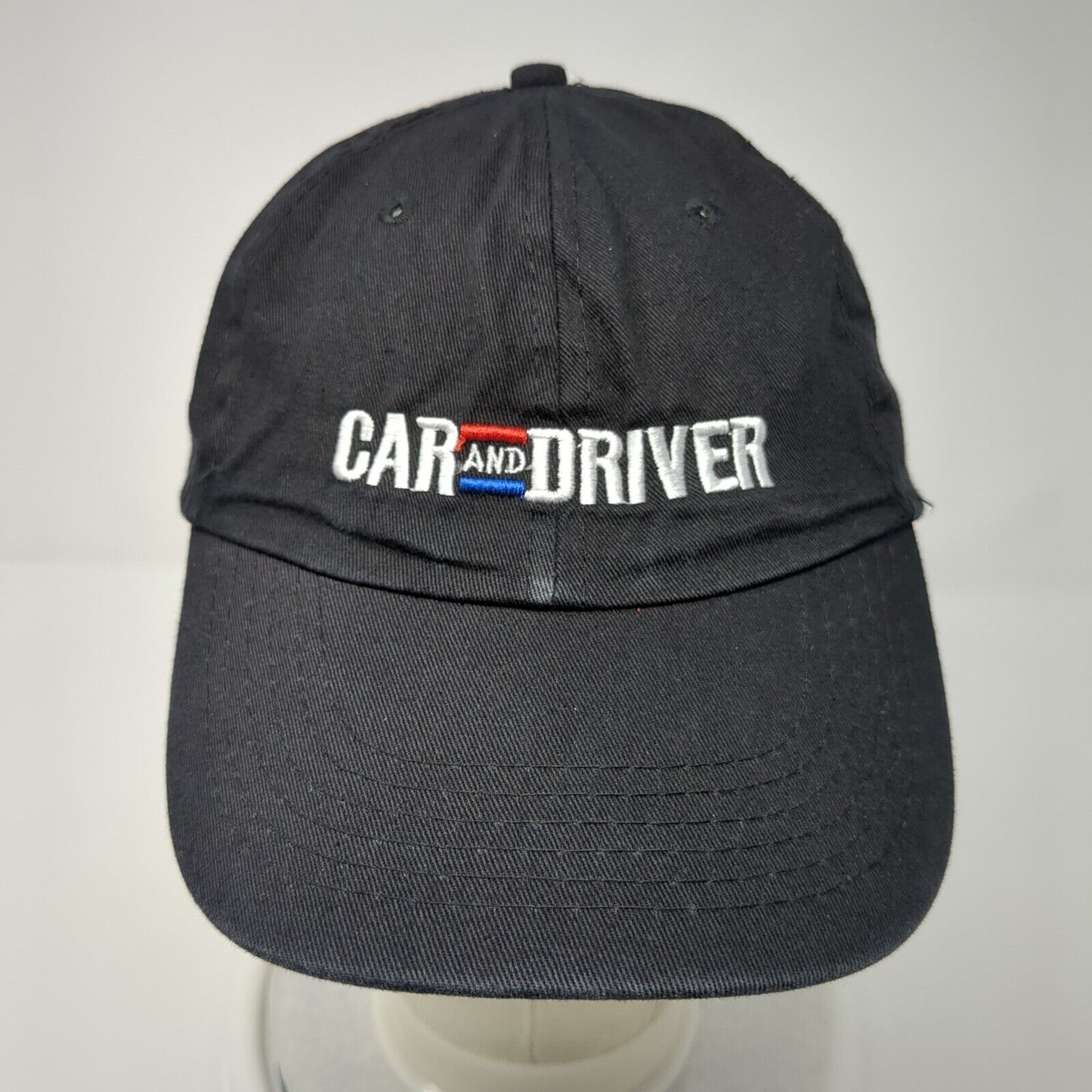 Car And Driver Strapback Hat Black One Size Adjustable Embroidered