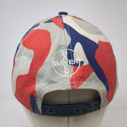 New York Red Bull Snapback Hat Blue Camo One Size Soccer Bayer Logo Club