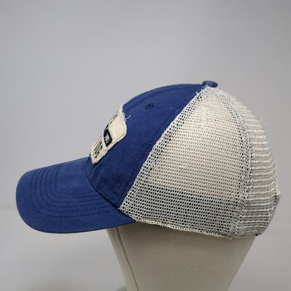 '47 Trucker Hat Blue Beige One Size Black Dog Patch Mesh Snapback 1971 Martha