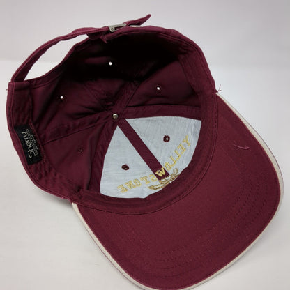 Yellowstone Moose Slideback Hat Red One Size Adjustable Solid Sherry