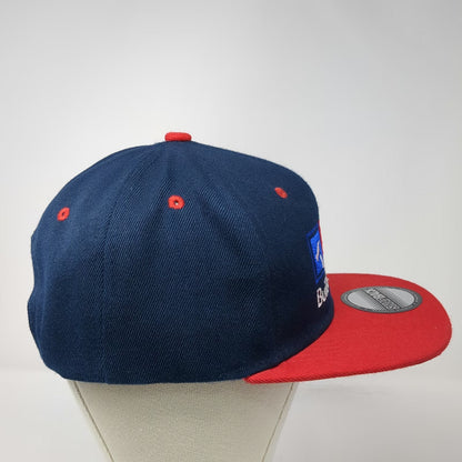 Blue Red Snapback Hat One Size BuildStrong Hammer Nail Saw Tools Construction