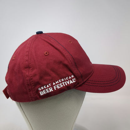 Red Baseball Cap One Size Great American Beer Festival 2014 Brewer Hat Cotton