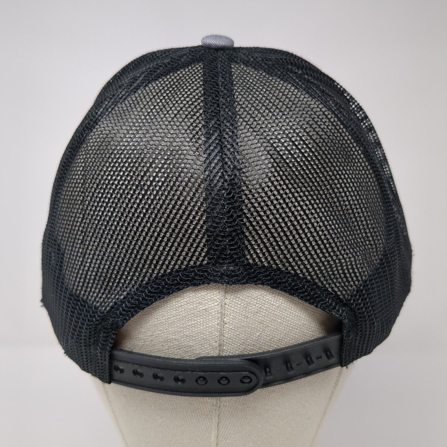 Crossed Axes Snapback Trucker Hat Gray OS Adjustable Mesh Back Port Authority