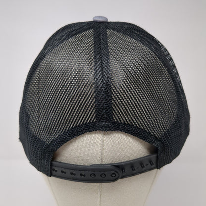 Crossed Axes Snapback Trucker Hat Gray OS Adjustable Mesh Back Port Authority