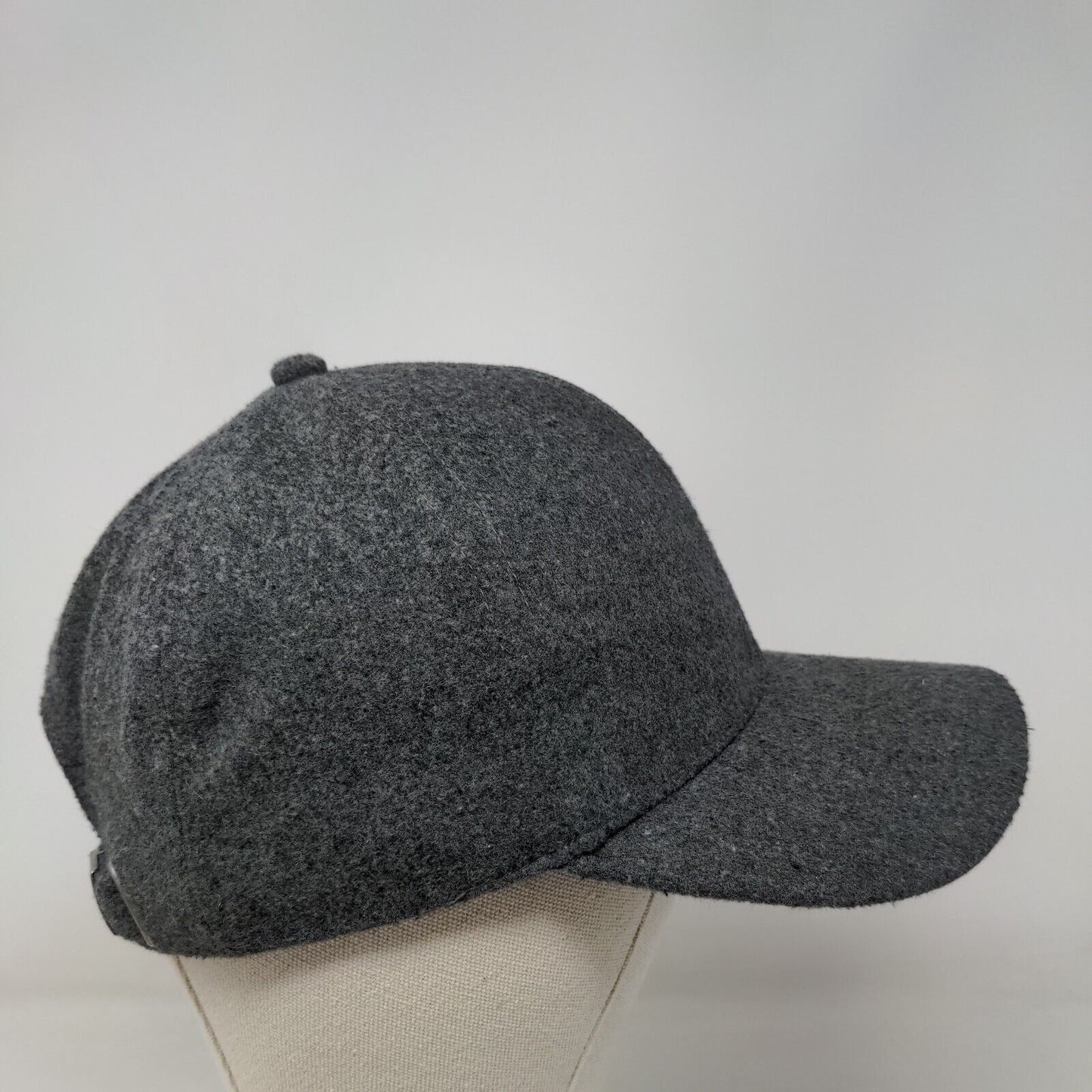 ASOS Design Slideback Hat Gray One Size Felt Adjustable 6 Panel Blank