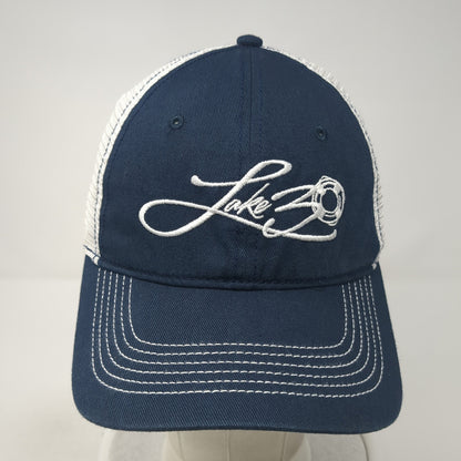 Lake 30 Strapback Trucker Hat Blue One Size Mesh Back Outdoor District