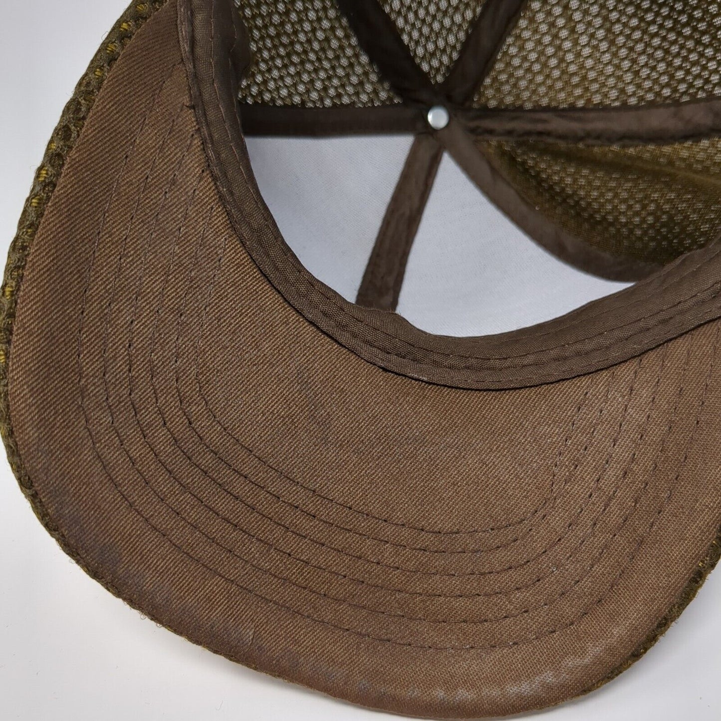 Tacaro Strapback Hat Brown One Size Adjustable Leather Patch Horse Breathable
