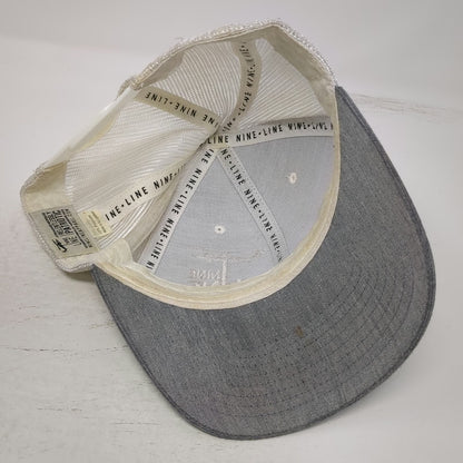 Nine Line Trucker Hat Gray One Size Mesh Snapback American Flag Helicopter