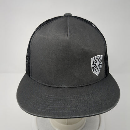 Spider Snapback Trucker Hat Gray One Size Adjustable Mesh Black Classics Yupoong