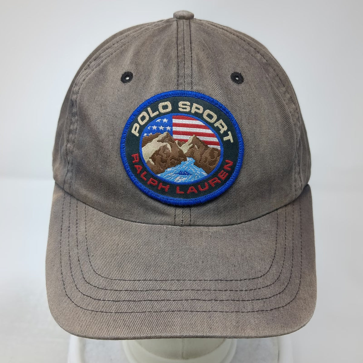Polo Sport Ralph Lauren Baseball Cap Blue One Size Mountain Patch Slideback Hat