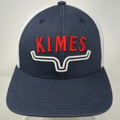 Kimes Ranch Trucker Hat Blue White Red One Size Snapback Mesh Embroidered Logo