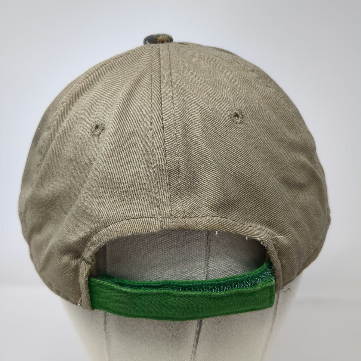 Zoom Bait Company Woodland Camo Logo Baseball Cap Brown Green One Size Hat Strap