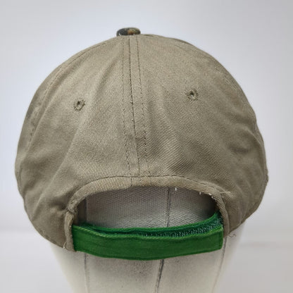 Zoom Bait Company Woodland Camo Logo Baseball Cap Brown Green One Size Hat Strap