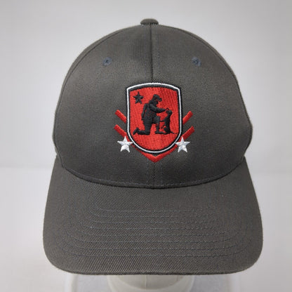 Shelter To Soldier Fitted Hat Gray S/M Embroidered Flexfit Port Authority