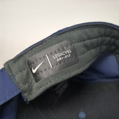 Nike Baseball Cap Blue One Size Adjustable Strapback Dri-FIT Legacy91 Swoosh Hat