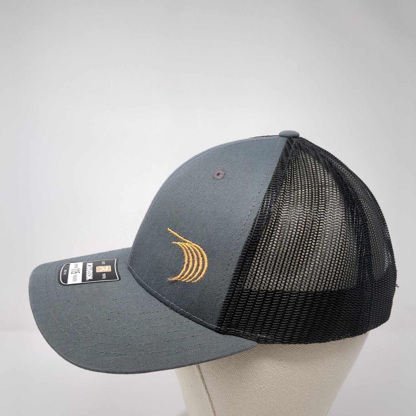 Encore Wire Logo Snapback Mesh Back Trucker Hat Gray M/L Adjustable