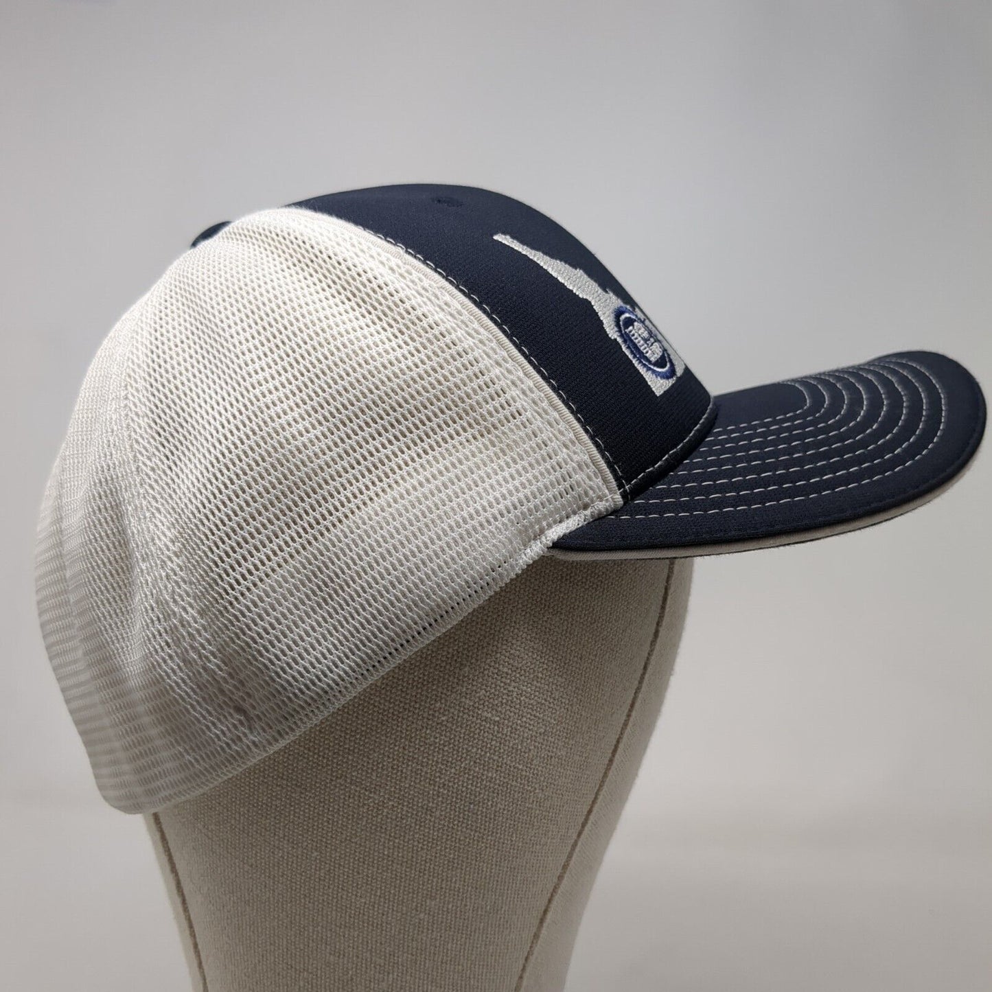 Fidelity National Title Idaho Fitted Mesh Back Trucker Hat Blue L-XL