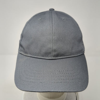 Unbranded Strapback Hat Gray Flannel One Size Adjustable Blank 6 Panel
