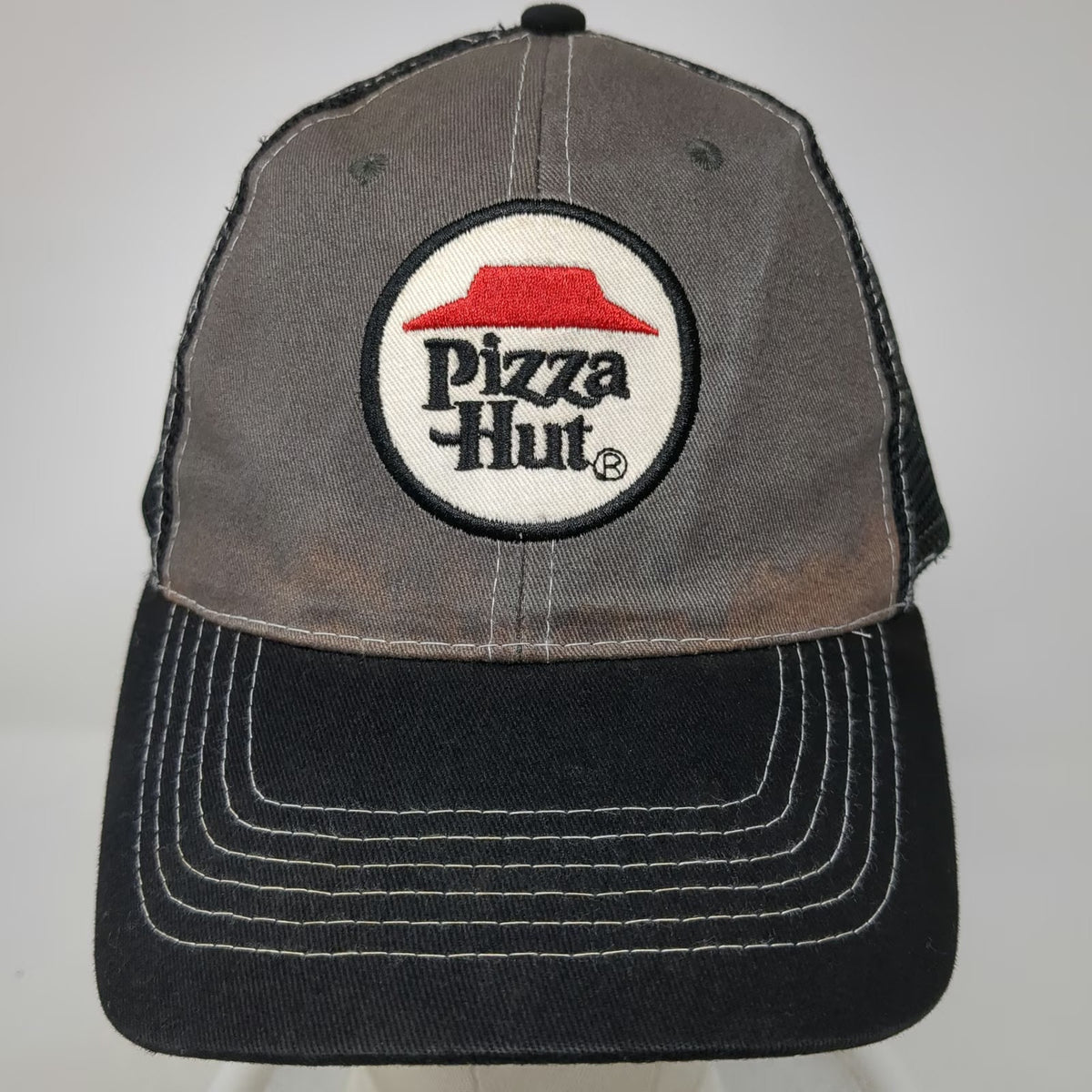 IQ Group Pizza Hut Black One Size Baseball Cap Hat Mesh Strapback Patch Stitch