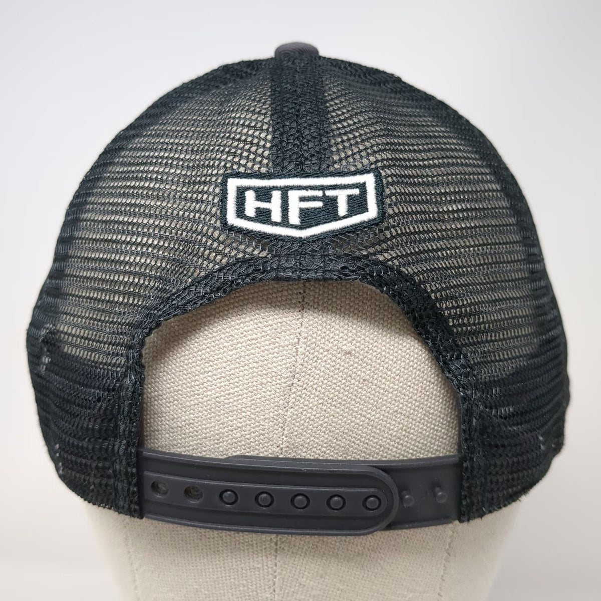 Harbor Freight Trucker Hat Gray Black One Size Mesh Back Snapback HFT Patch