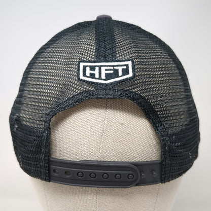 Harbor Freight Trucker Hat Gray Black One Size Mesh Back Snapback HFT Patch