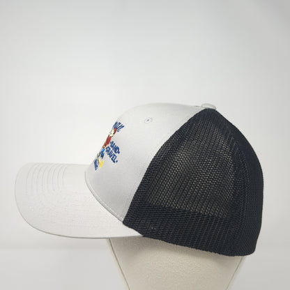 Ruschman Sand Gravel Fitted Mesh Back Trucker Hat Gray Medium Flexfit