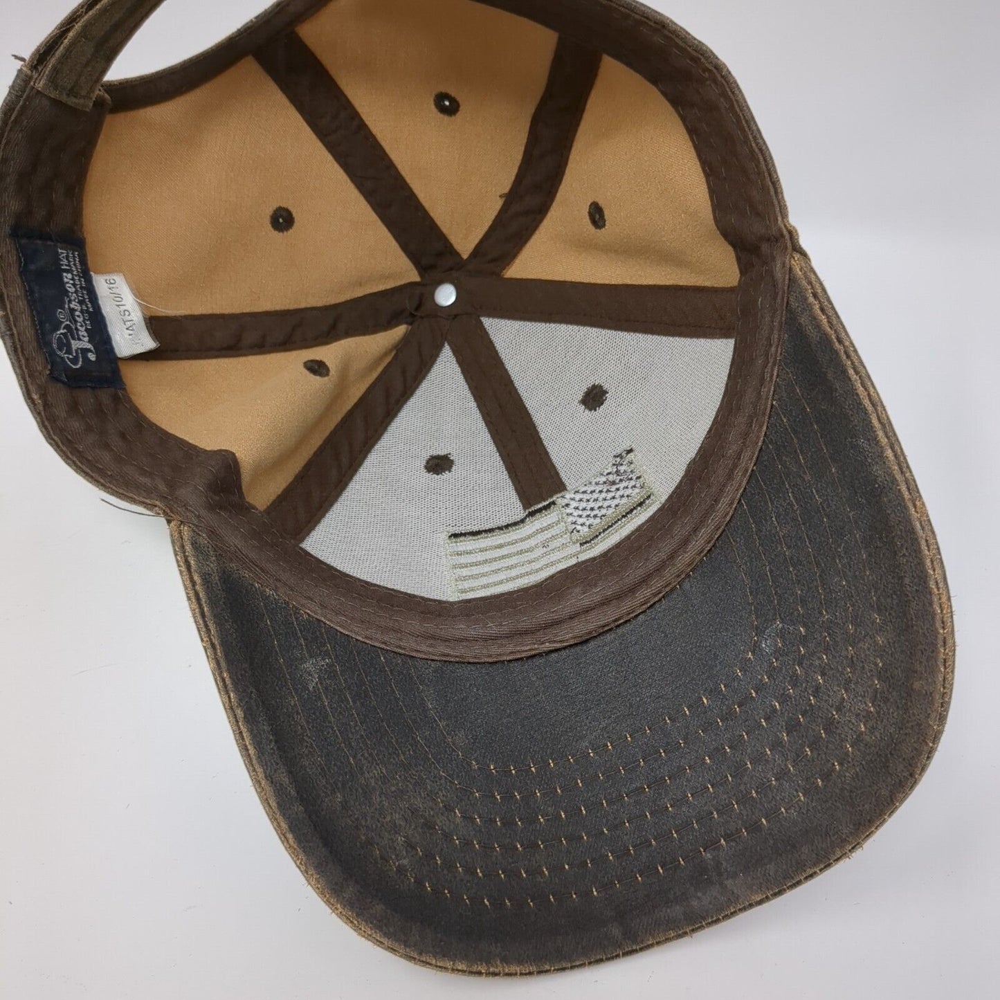 Colorado USA Flag Strapback Hat Brown One Size Embroidered Jacobson