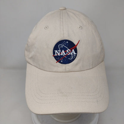 NASA Slideback Hat Tan One Size Adjustable Embroidered Prairie Mountain Cotton