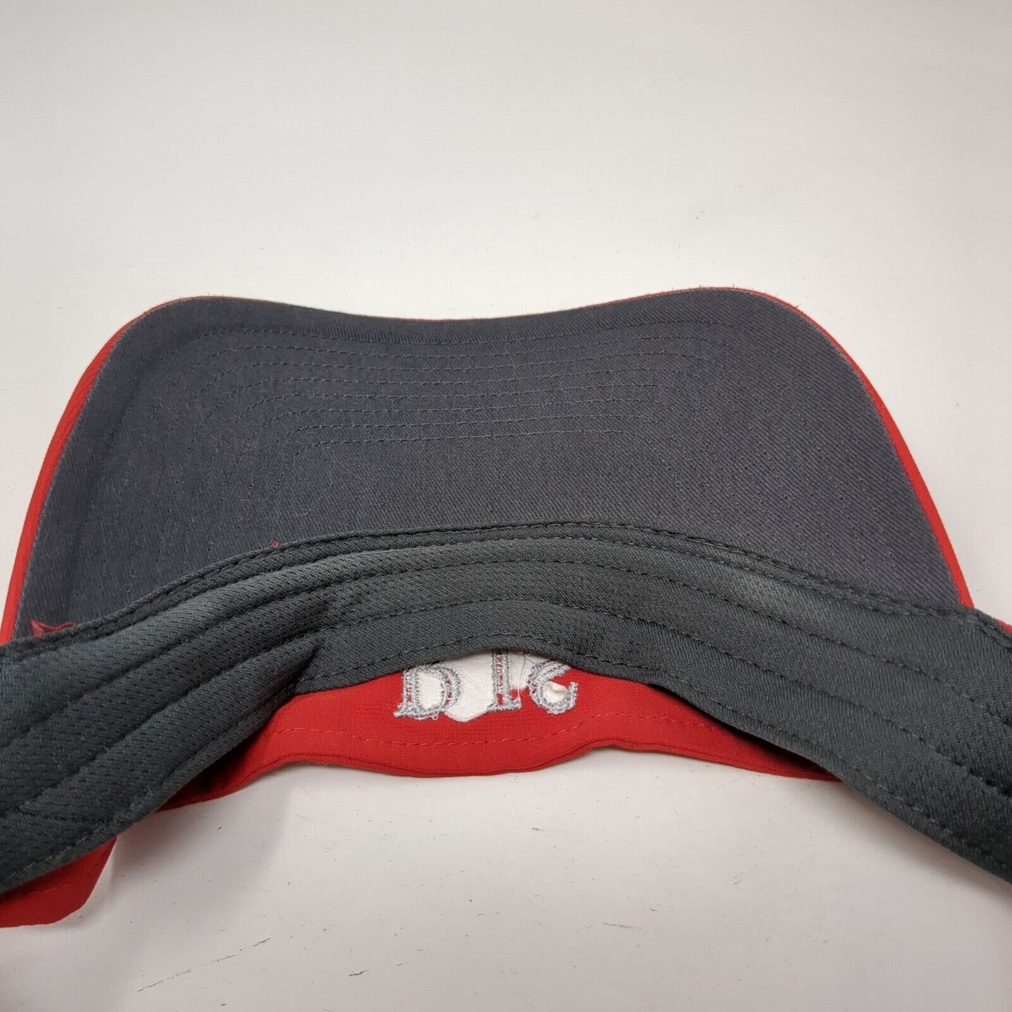 RJS Invitational Strapback Sun Visor Hat Red One Size Solid Richardson