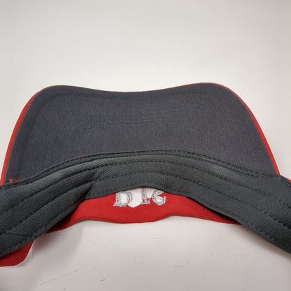 RJS Invitational Strapback Sun Visor Hat Red One Size Solid Richardson
