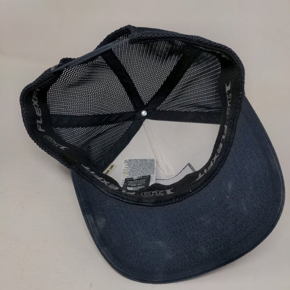The North Face Snapback Mesh Back Trucker Hat Blue One Size Flexfit 110
