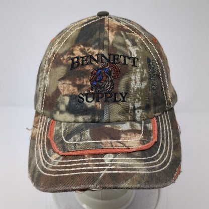 Bennett Supply Strapback Hat Camouflage One Size Adjustable Embroidered