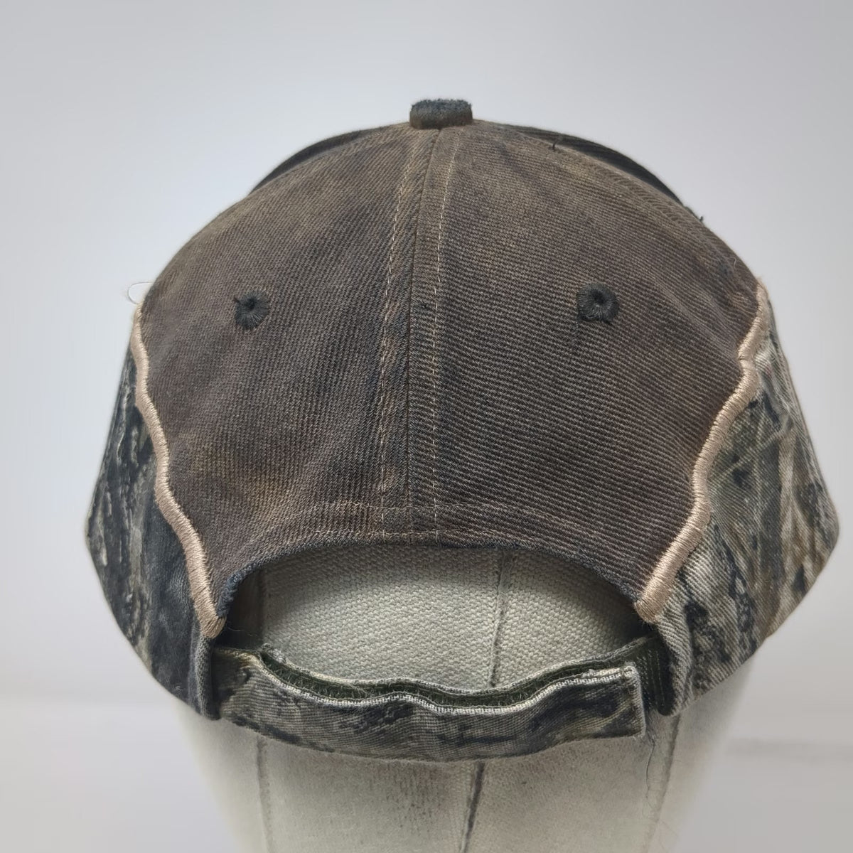 Caterpillar Brown Camo Baseball Cap One Size Embroidered Logo Strapback Hat