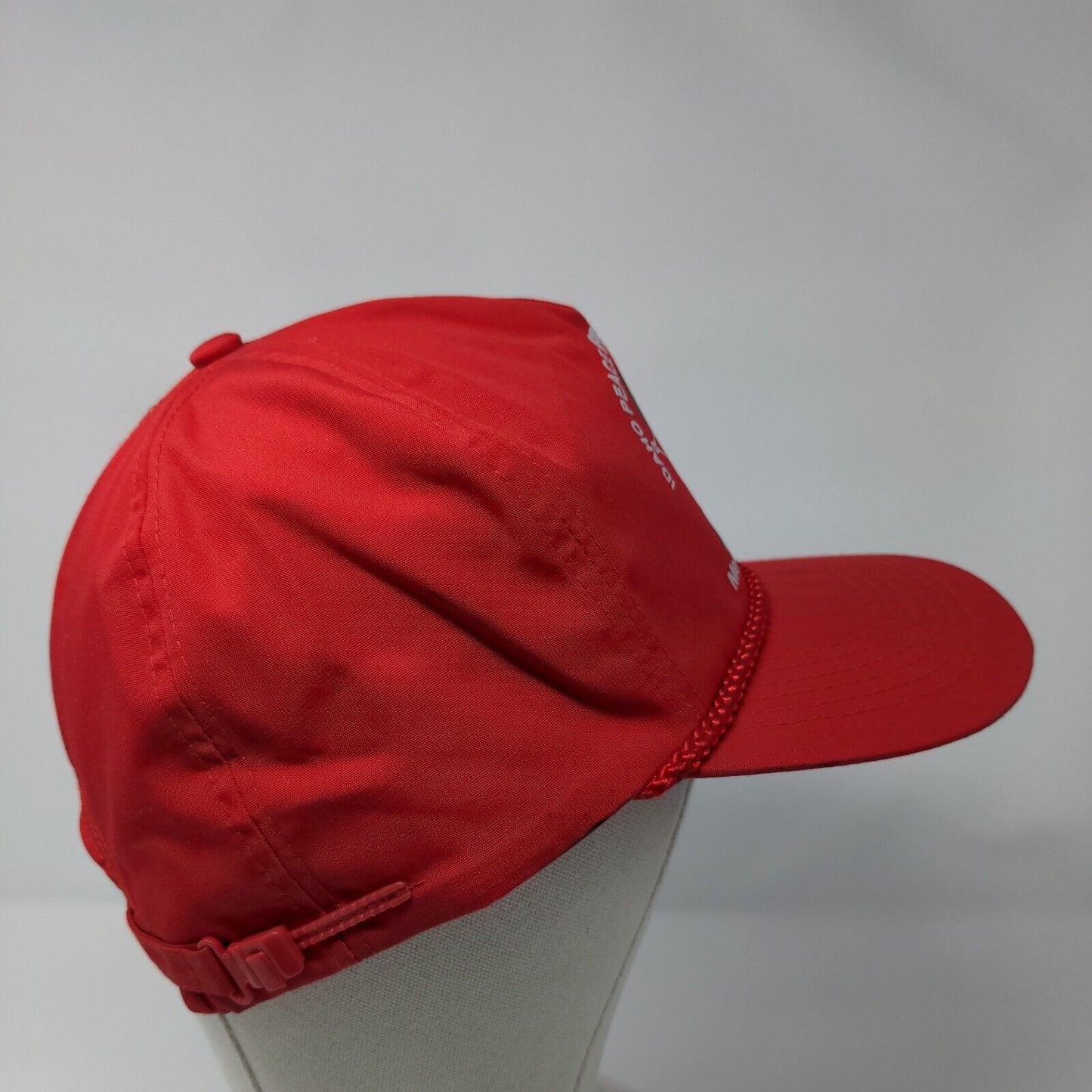 Idaho Peace Officers Memorial Strapback Rope Hat Red OSFA Solid Otto