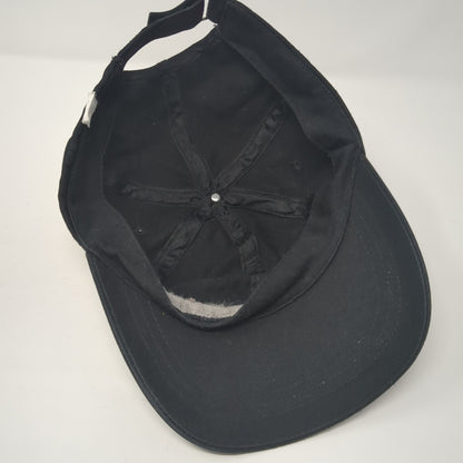 Unbranded Strapback Hat Black One Size Adjustable Lightweight 6 Panel Blank