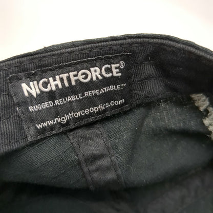 Nightforce Precision Optics Baseball Cap Black Gray One Size Strapback Hat