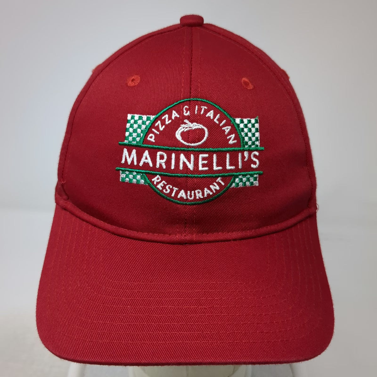 Port Authority Snapback Red One Size Marinelli's Pizza Italian Restaurant Hat