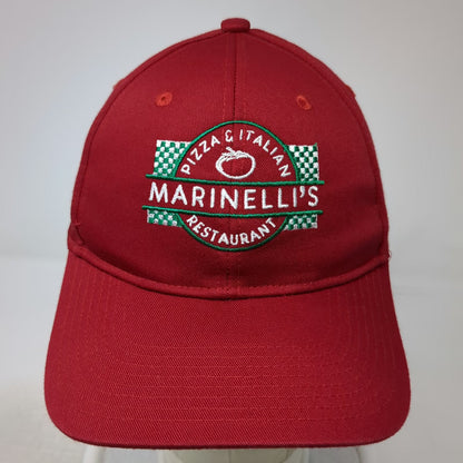 Port Authority Snapback Red One Size Marinelli's Pizza Italian Restaurant Hat