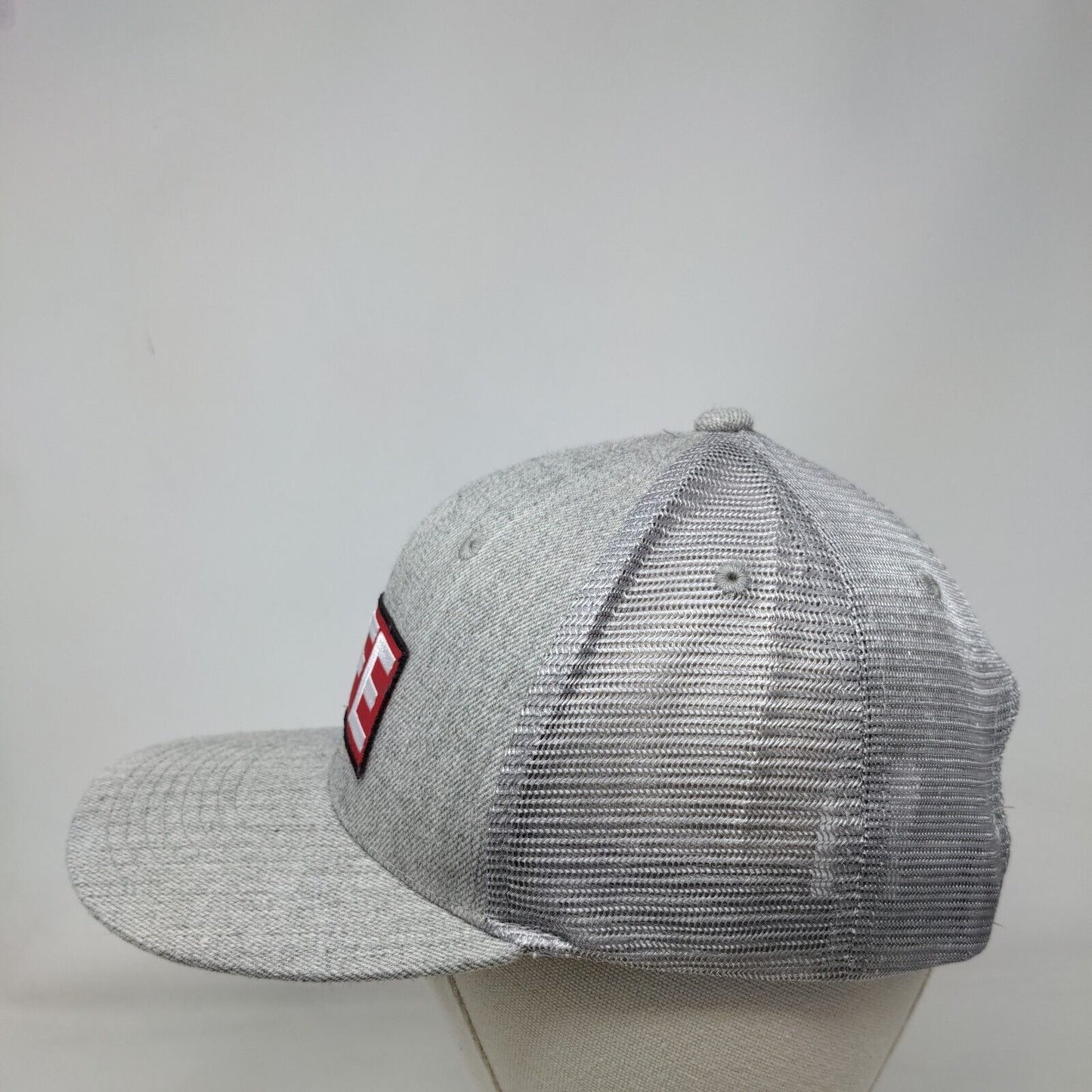 Life Snapback Trucker Hat Gray OSFM Adjustable Embroidered Mesh Back 6 Panel