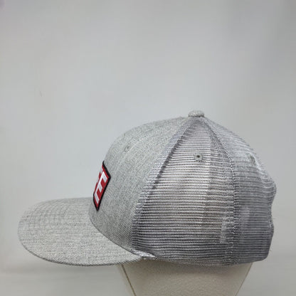 Life Snapback Trucker Hat Gray OSFM Adjustable Embroidered Mesh Back 6 Panel