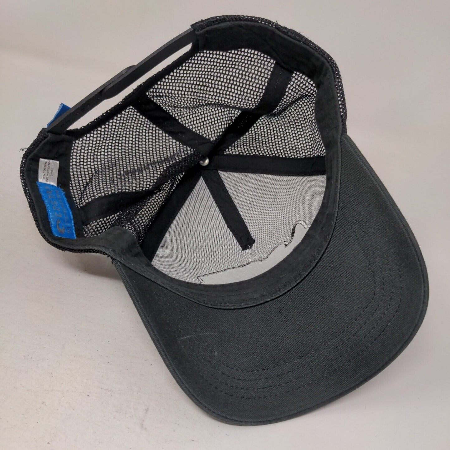 Costa Del Mar Snapback Trucker Hat Black One Size Embroidered Mesh Back6 Panel