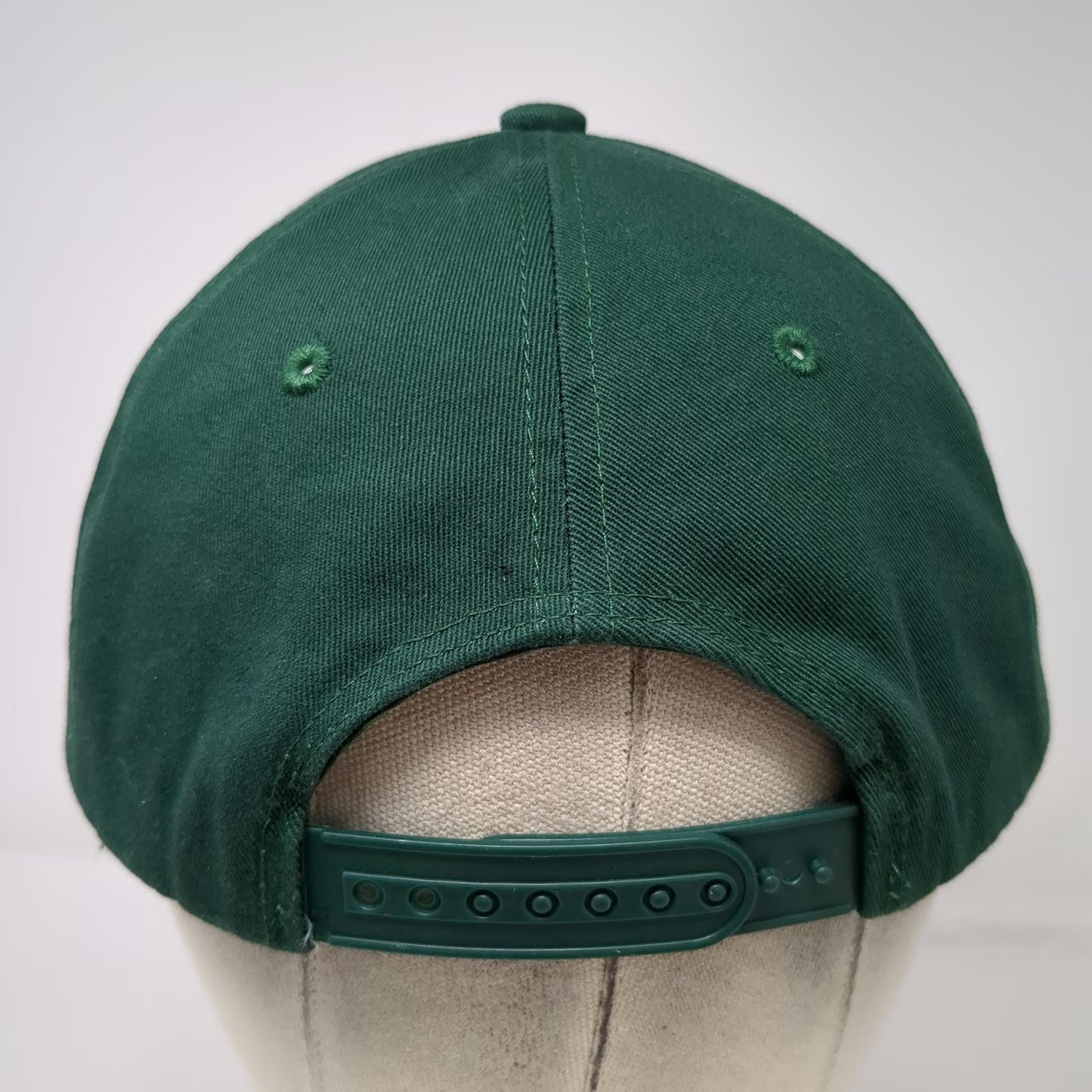 The Botanist Snapback Green One Size Yellow Embroidered Logo Hat Pattern Lining