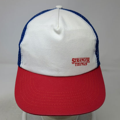 Loungefly Trucker Hat White Blue Red One Size Stranger Things Snapback Mesh