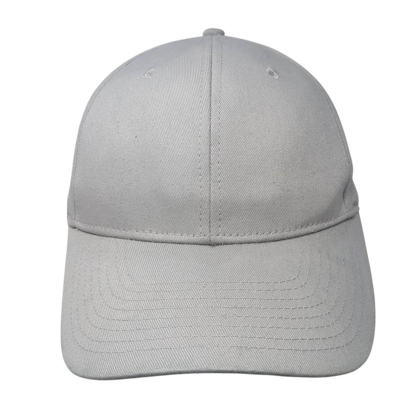 Cobra Snapback Hat Gray One Size Adjustable Vented Holes 6 Panel Blank