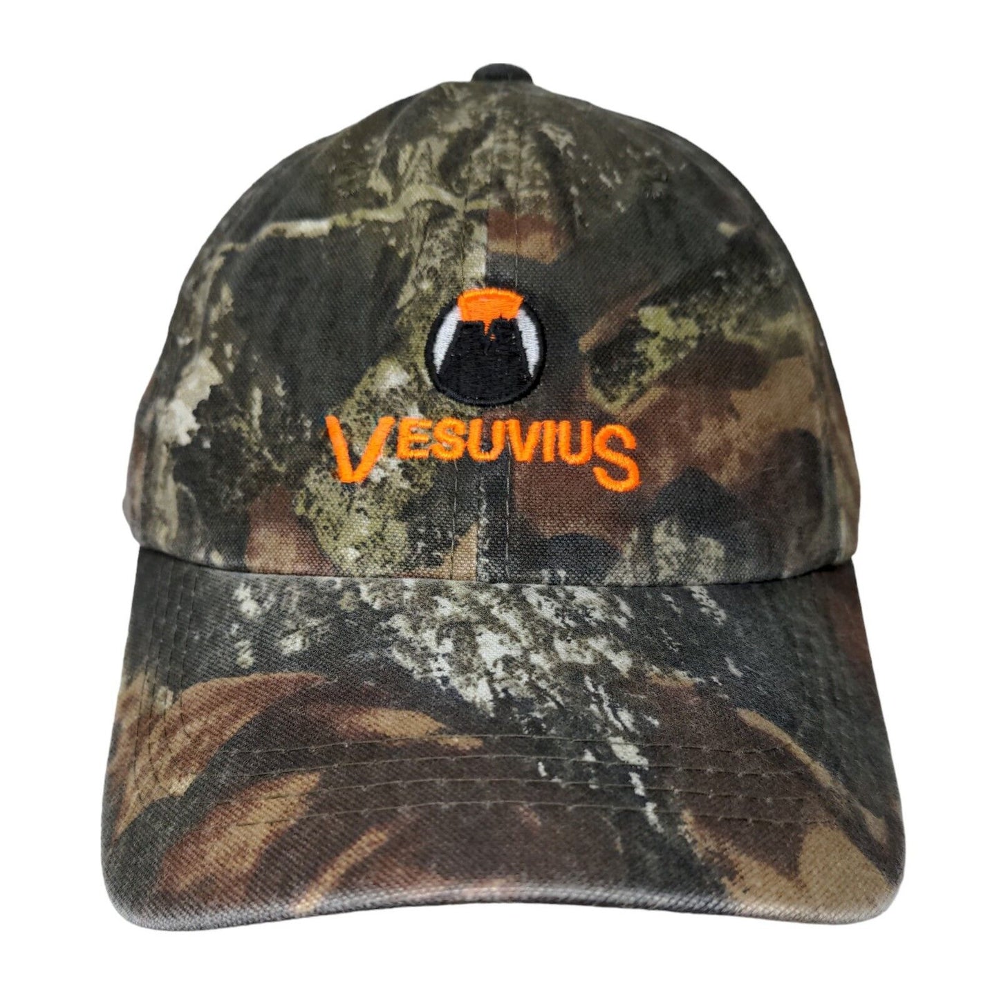 OC Sports Men's Slideback Camo Hat Size OSFM Embroidered Vesuvius Logo Volcano